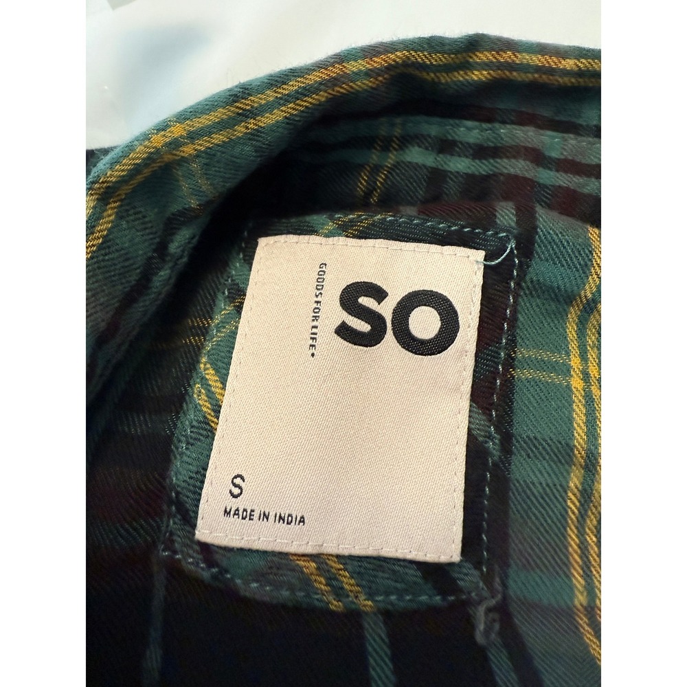 Vintage-Style Grunge‎ Plaid Flannel Button Down Green Black Soft Womens Size S - Picture 8 of 11